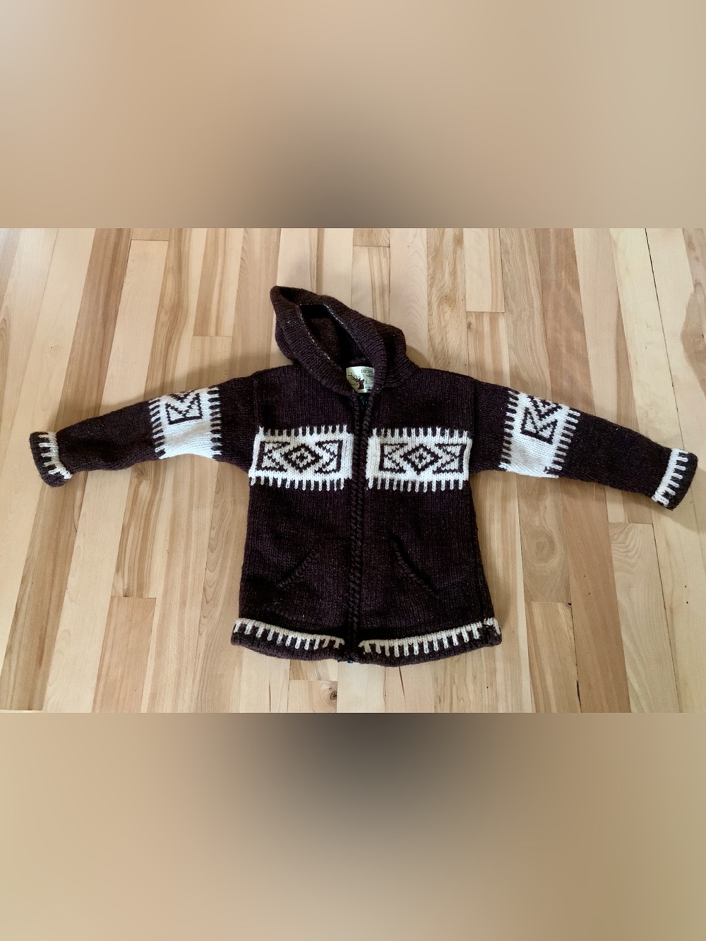 Child’s Cowichan Style Wool Cardigan